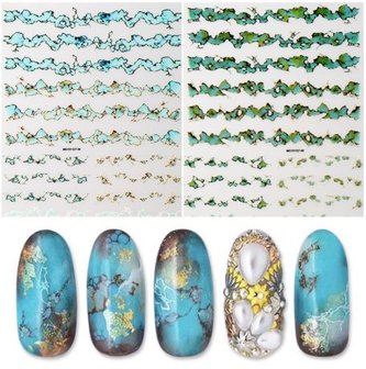 Stickers Marble Blue Green